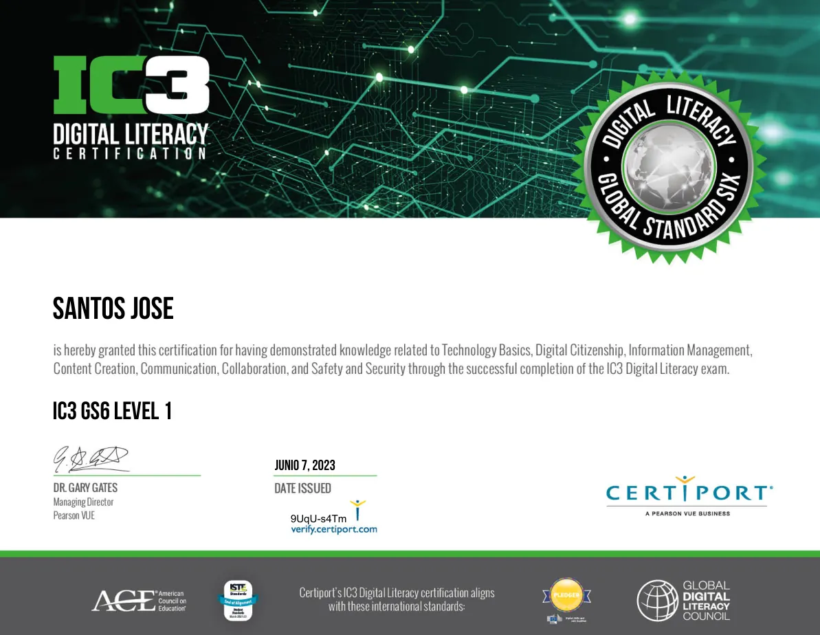 Certificado Alfabetización Digital